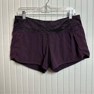 Lululemon speed up mid-rise plum shorts